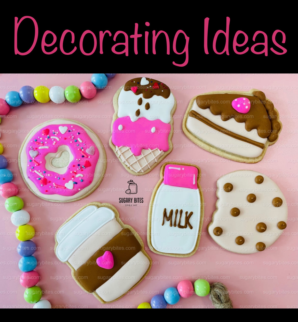 Sweet Treat Cookie Decorating Kit, Sweet Treat DIY cookie kit , **INCLUDES 24 ITEMS**, (Large Cookies), Deluxe Sprinkles Included!