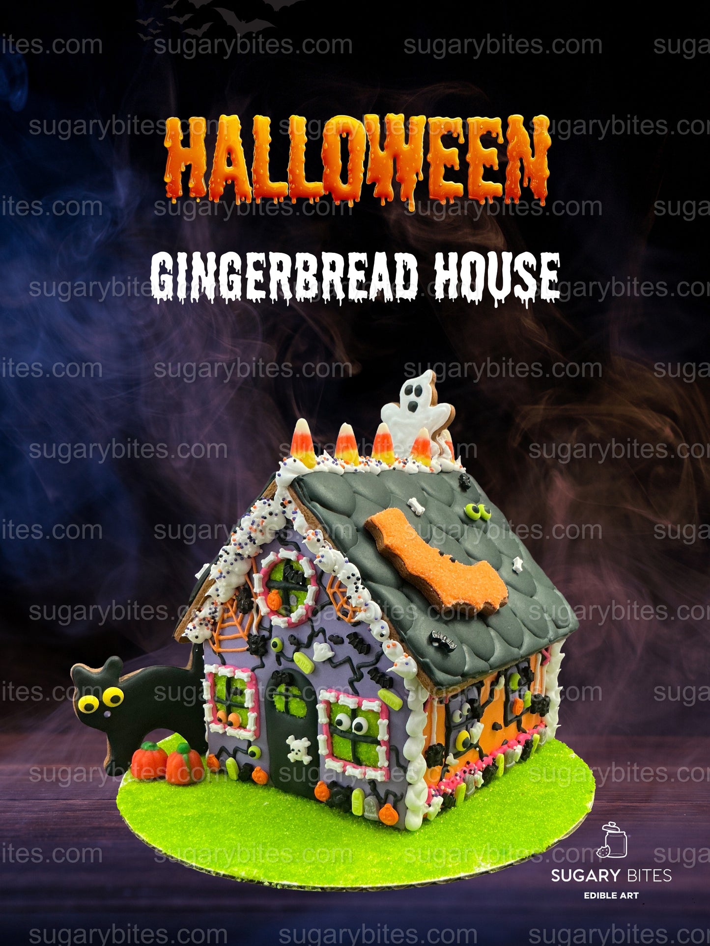 Halloween Haunted House Cookie Kit, (Large Cookies), ***INCLUDES 42 ITEMS***With 5 Icing Bags & 21 different Deluxe Sprinkles and more…