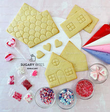Load image into Gallery viewer, Valentines House Cookie Decorating Kit, (Large Cookies), ***INCLUDES 31 ITEMS***W/ 5 Icing Bags &amp; 11 Deluxe Sprinkles… 3 different FLAVORS!!
