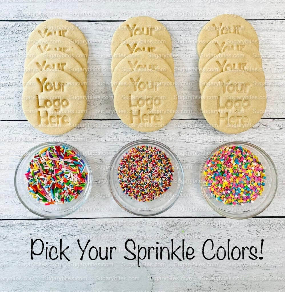 Logo Cookie Kit, Logo Custom Cookie Kit, ** INCLUDES 24 ITEMS** (Large Cookies) …Choose your Sprinkle & Icing Colors!