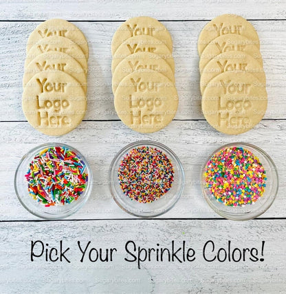 Logo Cookie Kit, Logo Custom Cookie Kit, ** INCLUDES 24 ITEMS** (Large Cookies) …Choose your Sprinkle & Icing Colors!