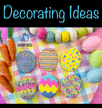 Easter Cookie Decorating Kit, DIY Spring Sugar Cookie Decorating Kit, **INCLUDES 24 ITEMS**, (Large Cookies)… with Deluxe Sprinkles!!!