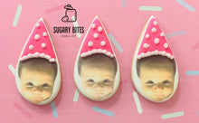 Load image into Gallery viewer, Personalized Face Cookies, Birthday Cookies, Unique Custom Birthday Cookies For Any Events… Set of 12 Custom Face Edible Photo Cookies
