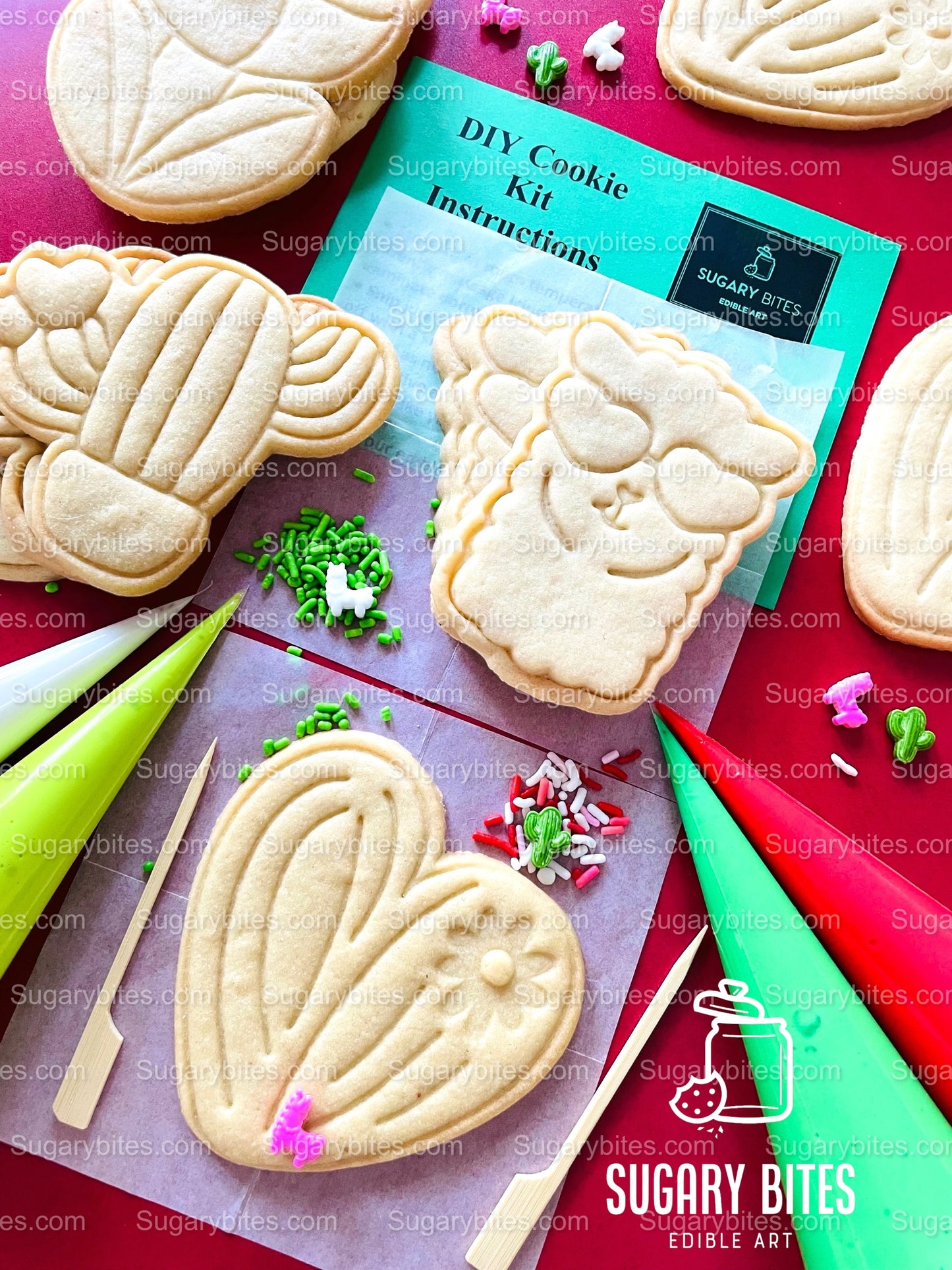 Valentine’s Day Cookie Decorating Kit, Heart DIY Cookie Kit, **INCLUDES 24 ITEMS** (Large Cookies), Deluxe Sprinkles Included!!!