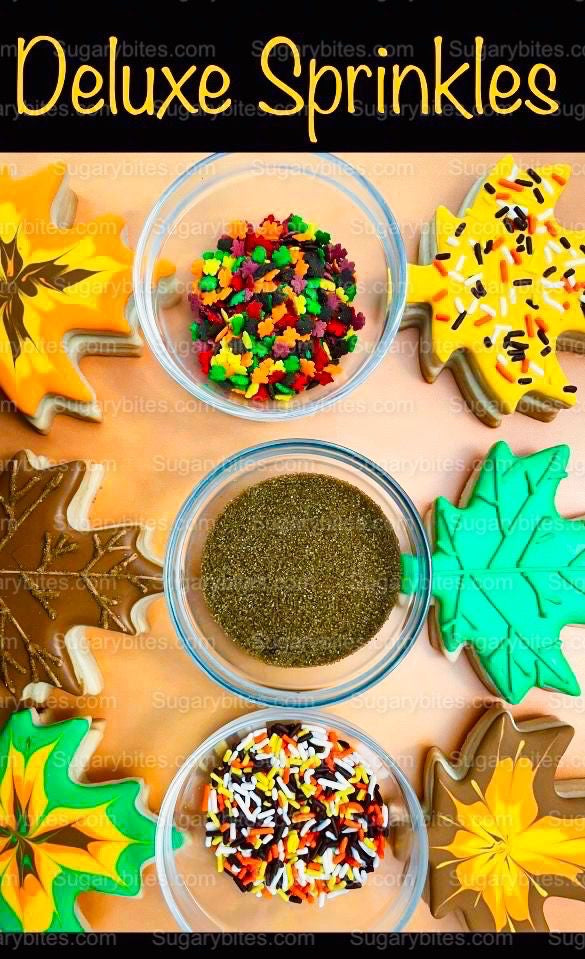 Fall Cookie Decorating Kit, Fall DIY Cookie Kit, ***INCLUDES 24 ITEMS*** (Large Cookies) … With 4 Icing Bags and Deluxe Sprinkles!