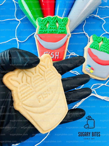 Fishing Cookie Decorating Kit, DIY Fishing Sugar Cookie Kit, **INCLUDES 25 ITEMS**, (Large Cookies)… with Deluxe Sprinkles…Plus Bonus!!!