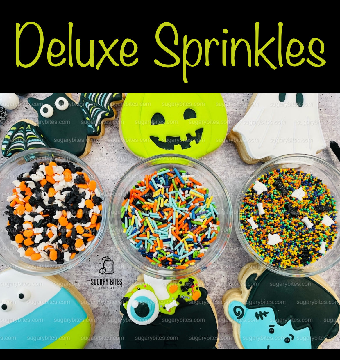 Halloween Cookie Decorating Kit, DIY Cookie Kit, (Large Cookies) ***INCLUDES 24 ITEMS*** With 4 Icing Bags & 3 Deluxe Sprinkle!!!
