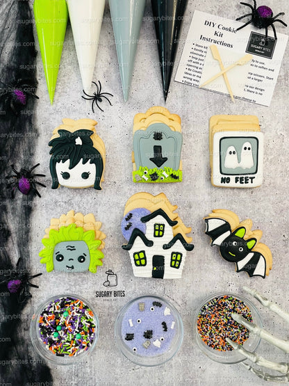 Halloween Cookie Decorating Kit, DIY Cookie Kit, (Large Cookies) ***INCLUDES 24 ITEMS*** With 4 Icing Bags & 3 Deluxe Sprinkle!!