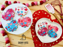 Load image into Gallery viewer, Valentine’s Day Cookie Set, Frenchie Cookie Set, Valetines Gift,**SET of 12 Cookies**
