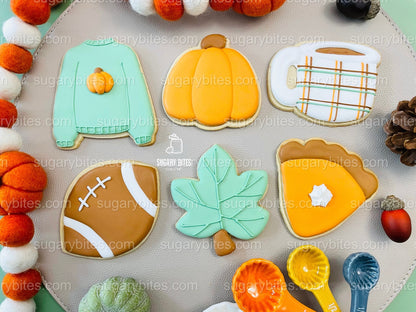 Fall Cookie Decorating Kit – Pumpkin, Pie & Football DIY Cookie Kit
