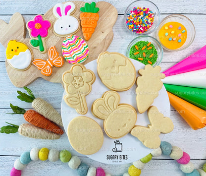 Easter Cookie Decorating Kit, DIY Spring Sugar Cookie Decorating Kit, **INCLUDES 24 ITEMS**, (Large Cookies)… with Free Bonus!!!