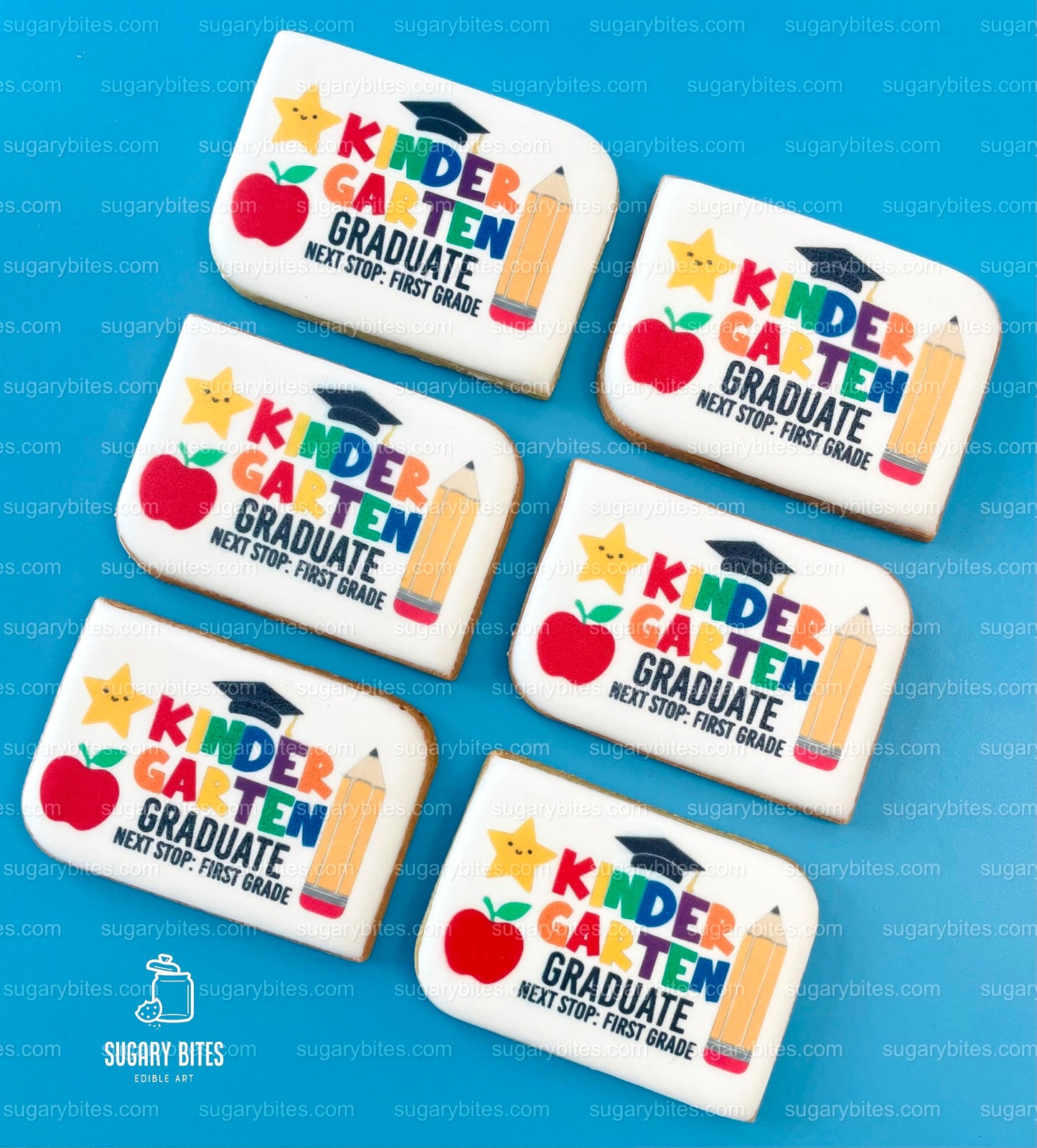 Kindergarten Cookies, Kindergarten Graduation Gift, Edible Photo Cookies, (Includes 12 Cookies), Kindergarten favors, Kindergarten Grad.