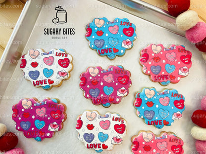 Valentine’s Day Cookie Set, Frenchie Cookie Set, Valetines Gift,**SET of 12 Cookies**