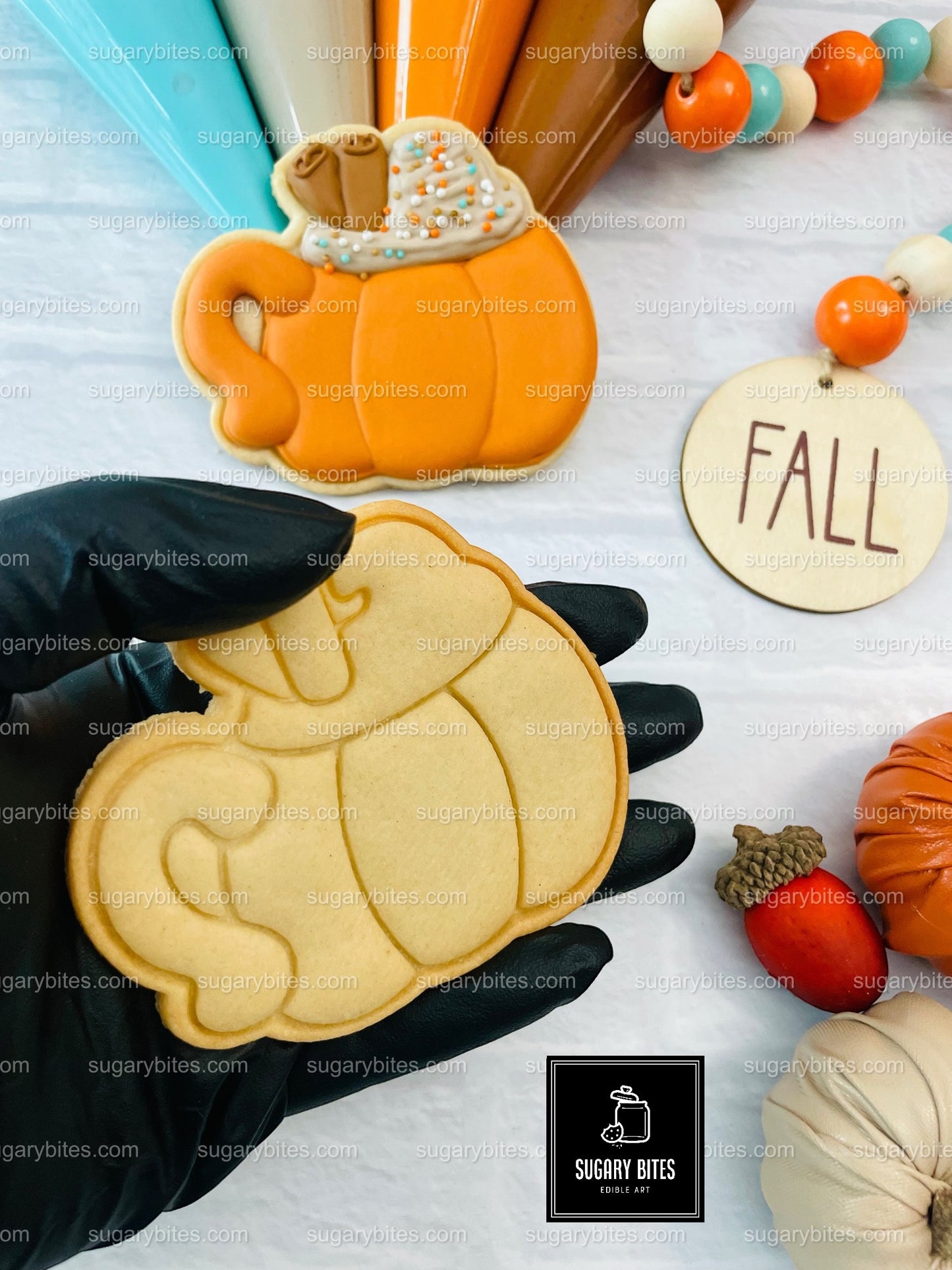 Fall Cookie Decorating Kit, ***INCLUDES 24 ITEMS*** Zoom Party Favors, Assorted Shaped Cookie Kit, (Large Cookies)