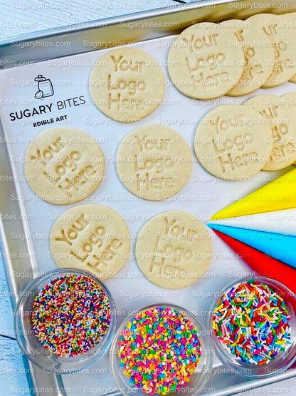 Logo Cookie Kit, Logo Custom Cookie Kit, ** INCLUDES 24 ITEMS** (Large Cookies) …Choose your Sprinkle & Icing Colors!