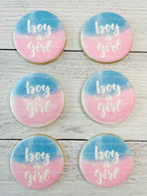 Load image into Gallery viewer, Gender Reveal Cookies, Baby Shower Cookies, (Includes 12 Large Cookies), baby shower favors, Baby Gender Reveal Cookies!
