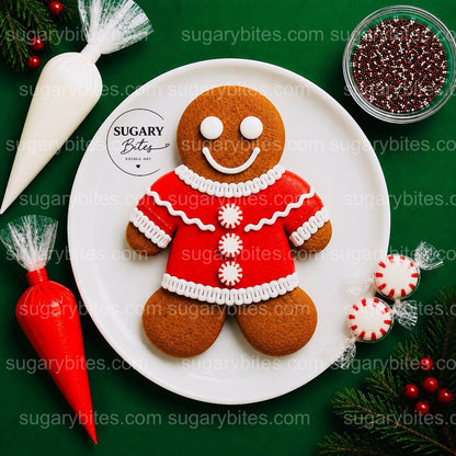 Giant Gingerbread Man Cookie Decorating Kit, 11 Inch Christmas DIY Cookie, Family Holiday Activity, Kids Christmas Gift
