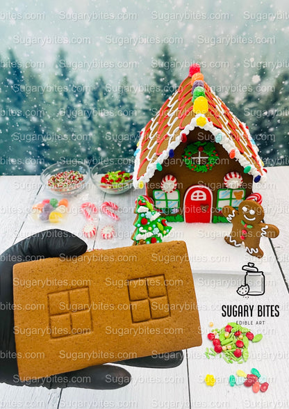 Gingerbread House Cookie Decorating Kit, DIY Cookie Kit, (Large Cookies), ***INCLUDES 24 ITEMS***With 4 Icing Bags & 6 Deluxe Sprinkles