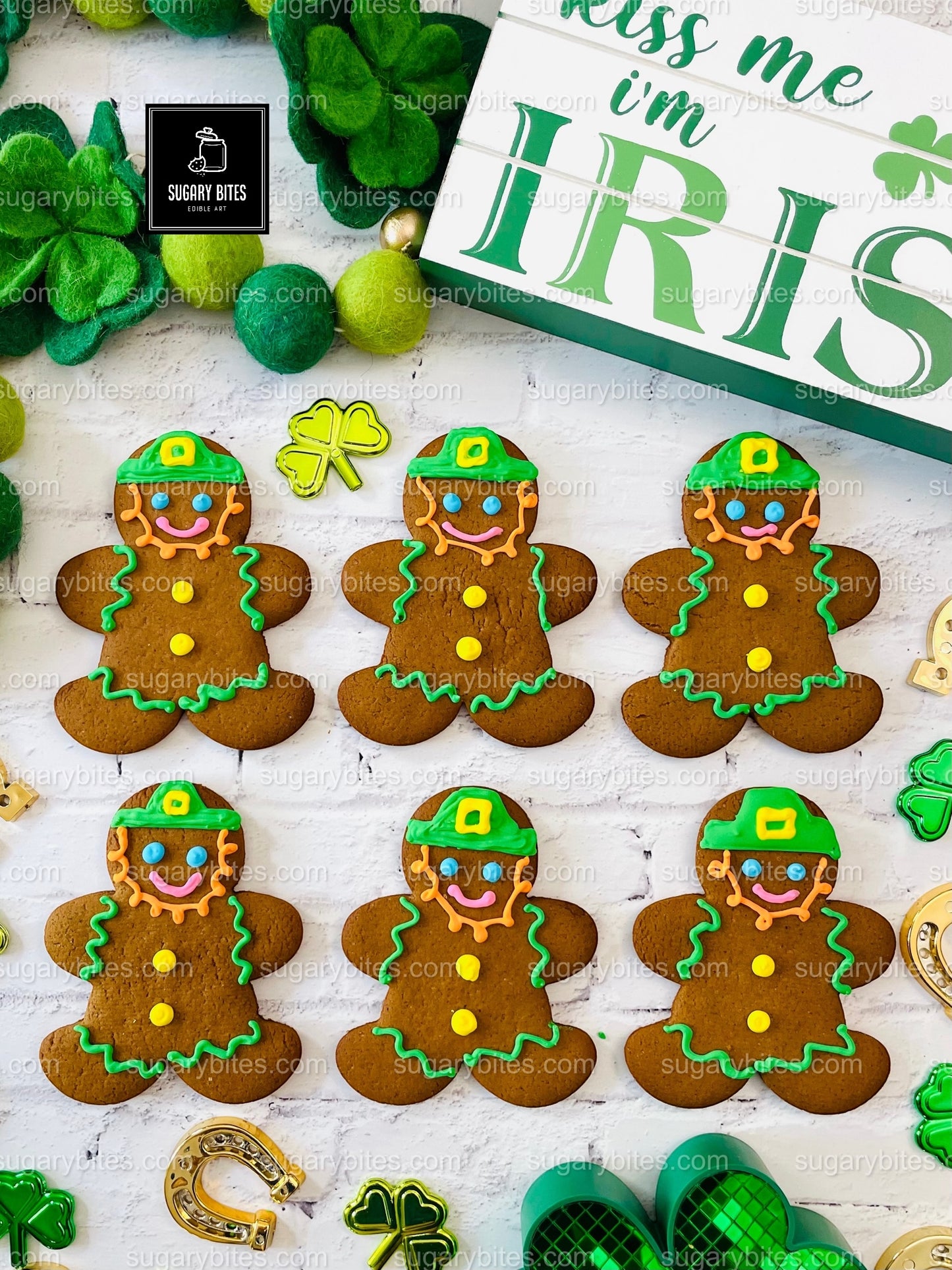 St. Patrick Cookies – 12 Hand-Decorated Cookies – Sugar Vanilla or Gluten-Free Option – Individually Sealed
