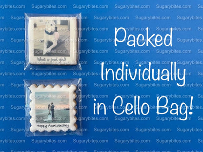 Photo cookies, Set of 12 Personalized Edible Photo Cookies, Custom Cookies, Birthday, Wedding, Holiday, Corporate Gift, Party Favors & more!