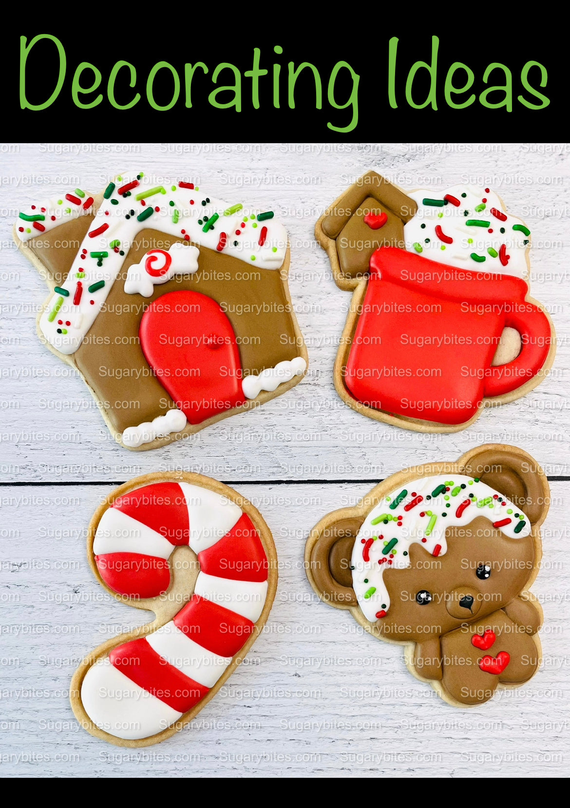 Christmas Cookie Decorating Kit, Christmas DIY Cookie Kit, (Large Cookies), ***INCLUDES 24 ITEMS*** W/ 3 Deluxe Sprinkles and 4 Icing Bags.