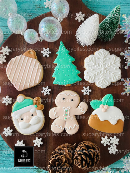 Winter Cookie Kit, Christmas Cookie Decorating Kit – DIY Holiday Sugar Cookies, (Large Cookies) ***INCLUDES 25 ITEMS*** With 5 Icing Bags & 3 Deluxe Sprinkle!!