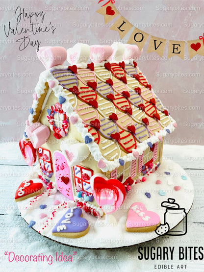 Valentines House Cookie Decorating Kit, (Large Cookies), ***INCLUDES 31 ITEMS***W/ 5 Icing Bags & 11 Deluxe Sprinkles… 3 different FLAVORS!!
