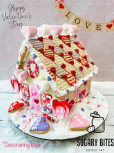 Load image into Gallery viewer, Valentines House Cookie Decorating Kit, (Large Cookies), ***INCLUDES 31 ITEMS***W/ 5 Icing Bags &amp; 11 Deluxe Sprinkles… 3 different FLAVORS!!
