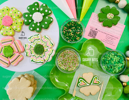 St Patrick’s Day Cookie Decorating Kit, St. Patrick’s Day DIY Cookie Kit, **INCLUDES 24 ITEMS** (Large Cookies), Included Deluxe Sprinkles