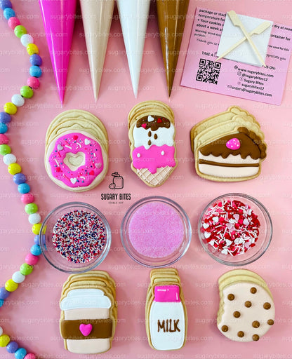Sweet Treat Cookie Decorating Kit, Sweet Treat DIY cookie kit , **INCLUDES 24 ITEMS**, (Large Cookies), Deluxe Sprinkles Included!