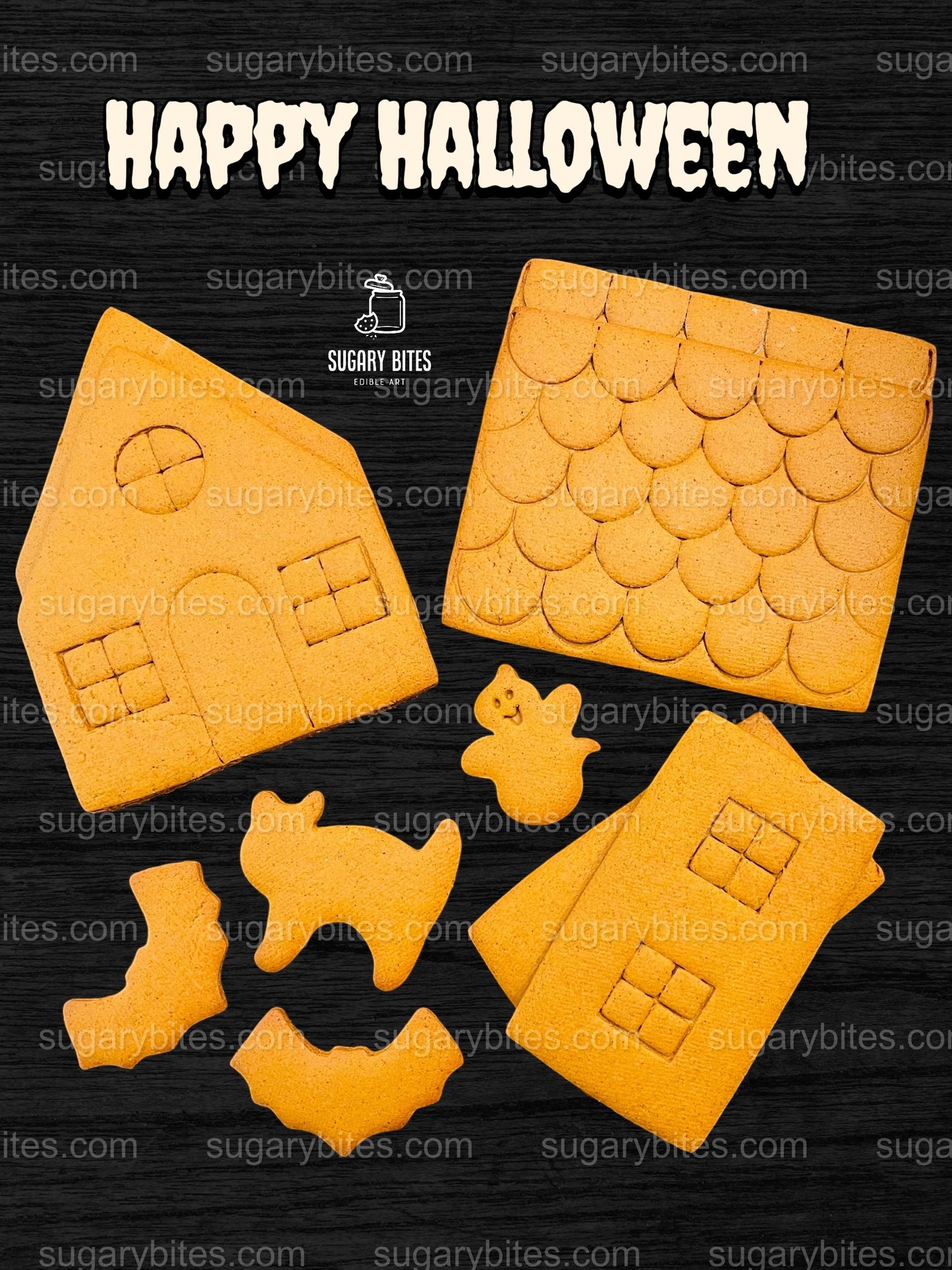 Halloween Haunted House Cookie Kit, (Large Cookies), ***INCLUDES 42 ITEMS***With 5 Icing Bags & 21 different Deluxe Sprinkles and more…