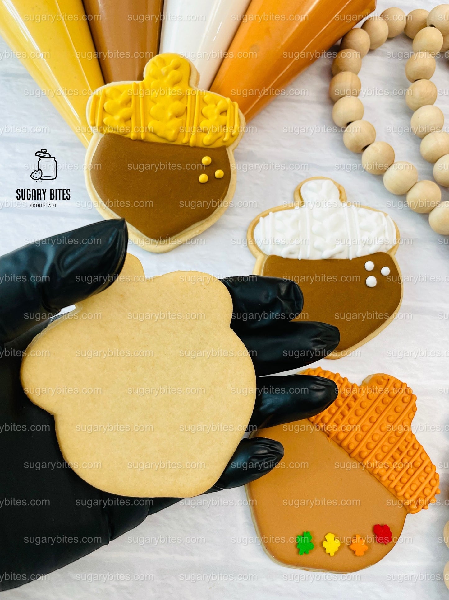 Fall Cookie Decorating Kit, ***INCLUDES 24 ITEMS*** Zoom Party Favors, Assorted Shaped Cookie Kit, (Large Cookies)