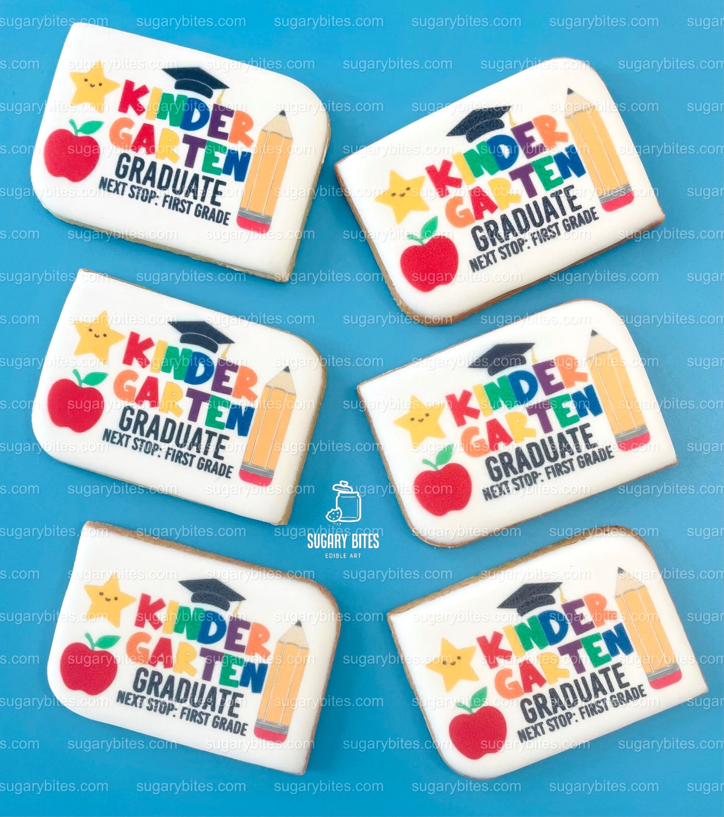 Kindergarten Cookies, Kindergarten Graduation Gift, Edible Photo Cookies, (Includes 12 Cookies), Kindergarten favors, Kindergarten Grad.
