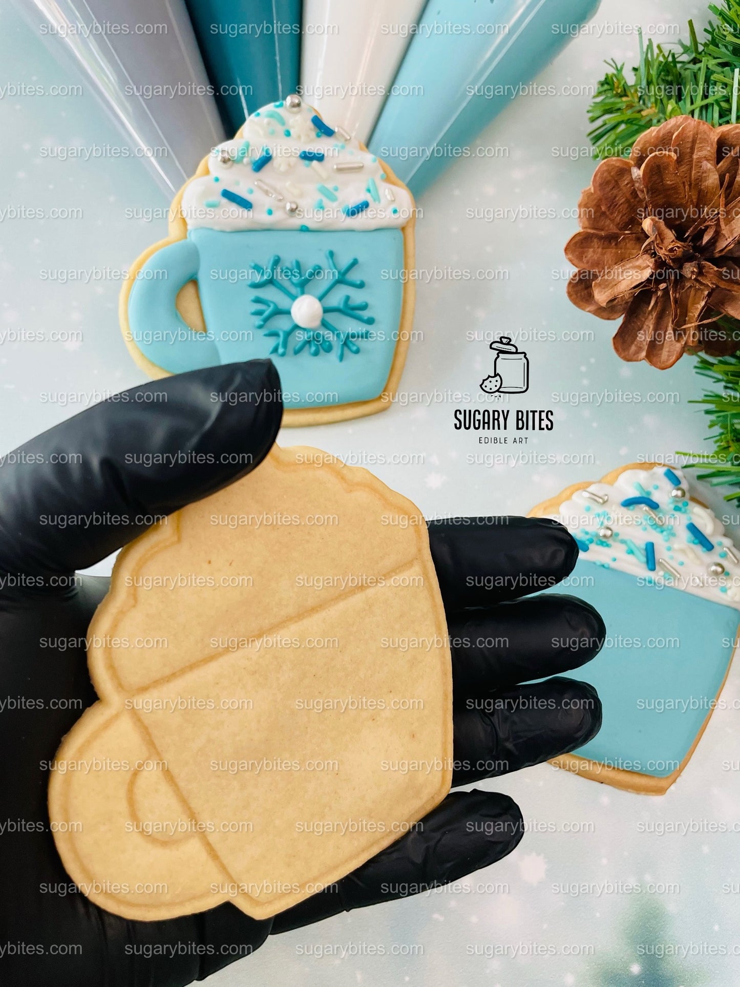 Winter Cookie Decorating Kit, Winter DIY Cookie Kit, (Large Cookies) ***INCLUDES 24 ITEMS*** With 4 Icing Bags & 3 Deluxe Sprinkle!!