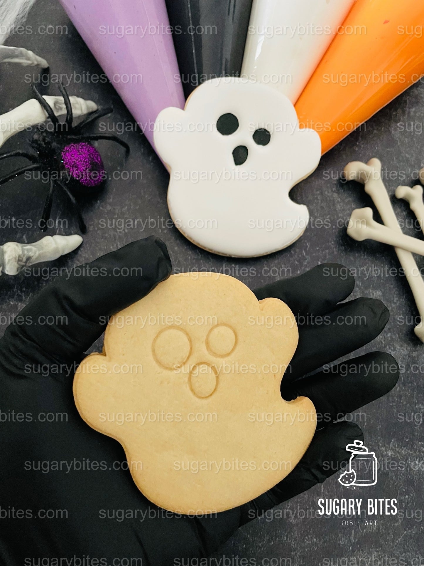 Halloween Cookie Decorating Kit, DIY Cookie Kit, (Large Cookies) ***INCLUDES 24 ITEMS*** With 4 Icing Bags & 3 Deluxe Sprinkles!!!
