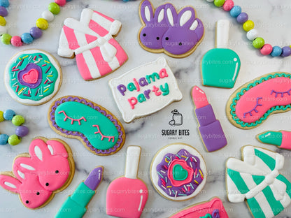 Pajama Party Cookie Decorating Kit, DIY Sleepover Sugar Cookie Kit, **INCLUDES 26 ITEMS**, (Large Cookies)… with Deluxe Sprinkles!!!