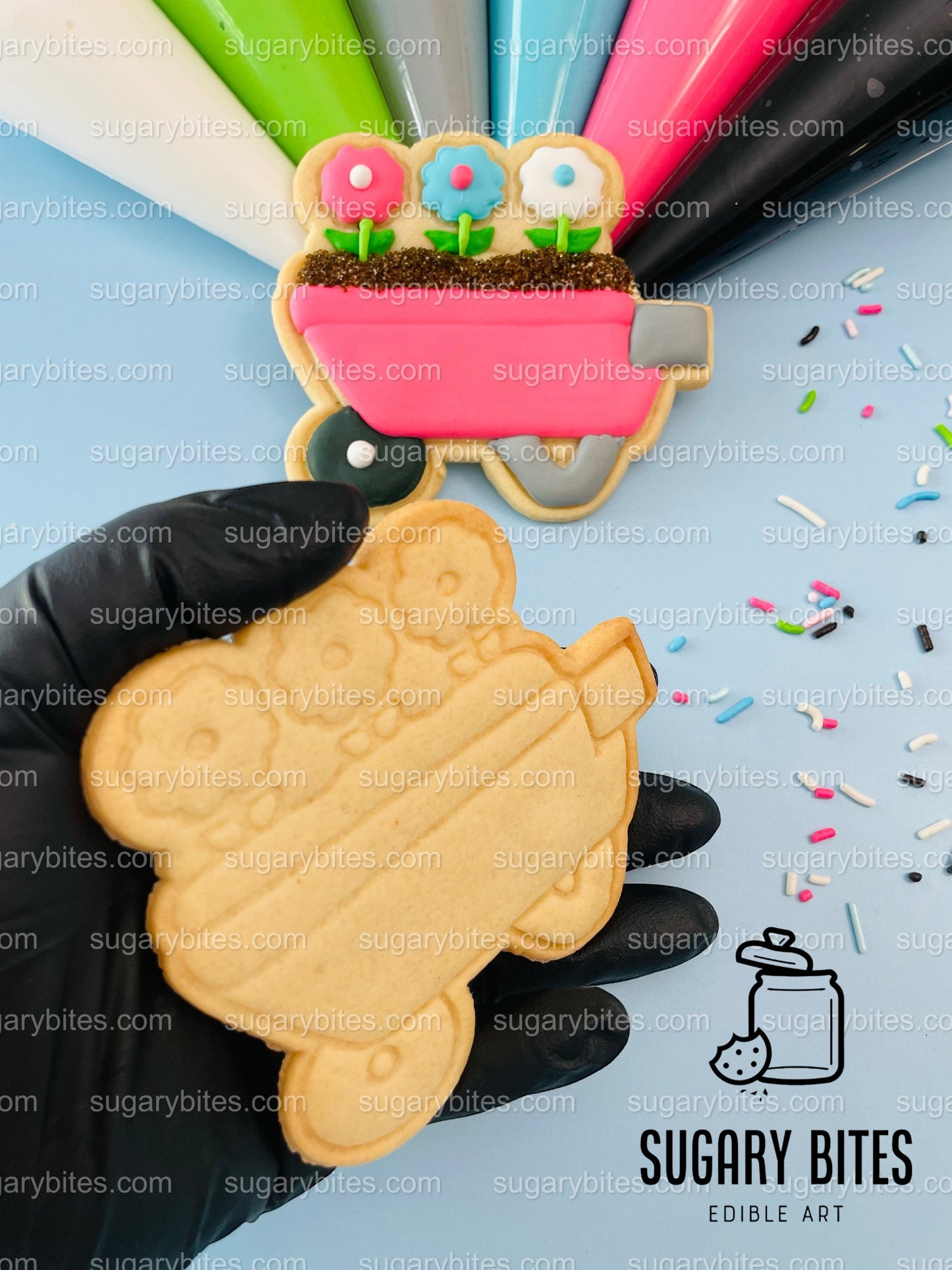 Gardening Cookie Decorating Kit, DIY Spring Sugar Cookie Decorating Kit, **INCLUDES 24 or 26 ITEMS**, (Large Cookies) with Deluxe Sprinkles!