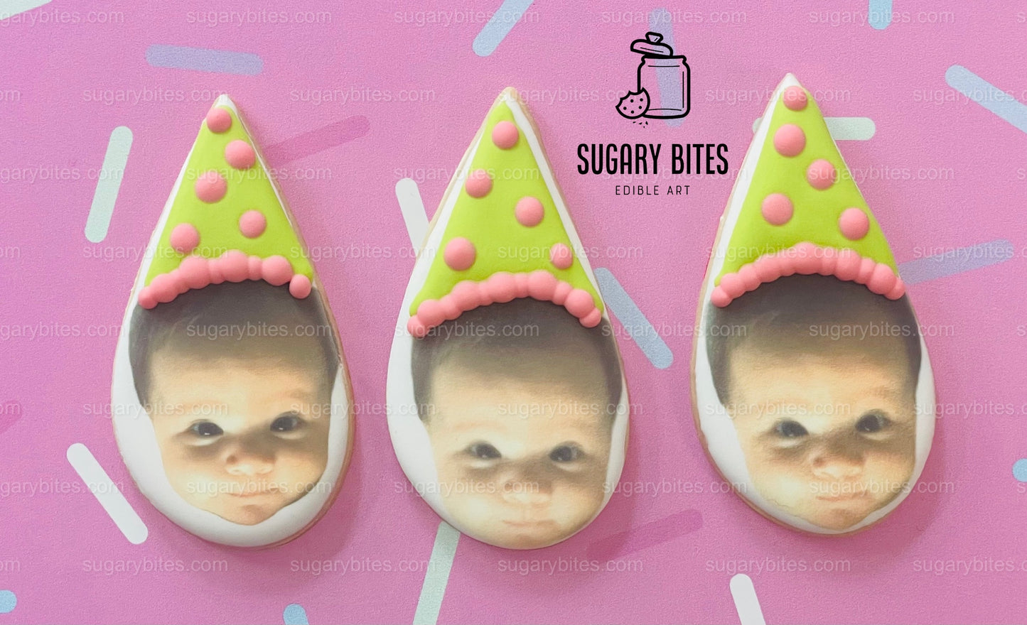 Personalized Face Cookies, Birthday Cookies, Unique Custom Birthday Cookies For Any Events… Set of 12 Custom Face Edible Photo Cookies