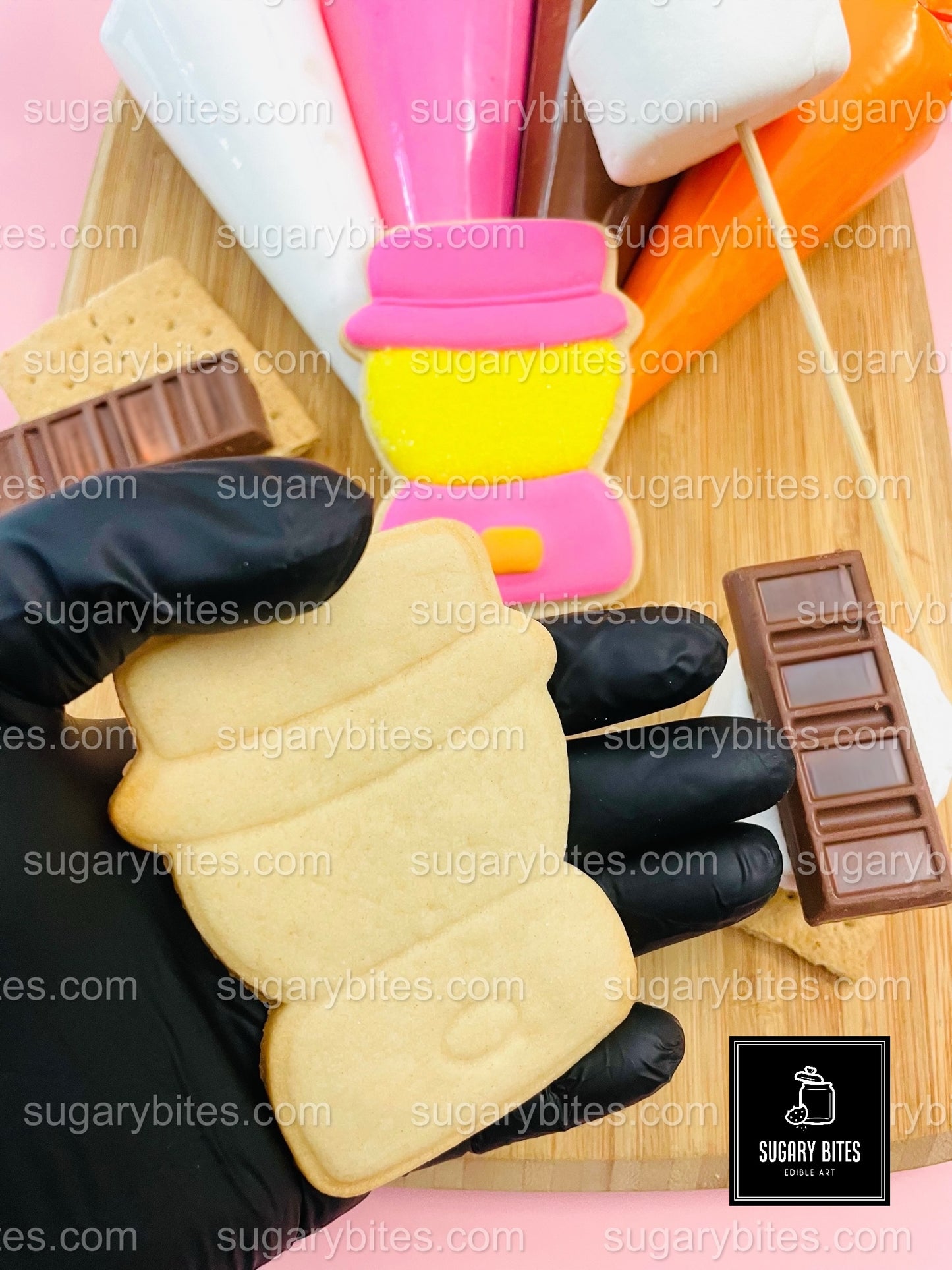 Camping Cookie Decorating Kit, Campfire Cookies, S’more Cookies, (Large Cookies)**INCLUDES 24 ITEMS** With 4 Icing Bags & 3 Deluxe Sprinkle!