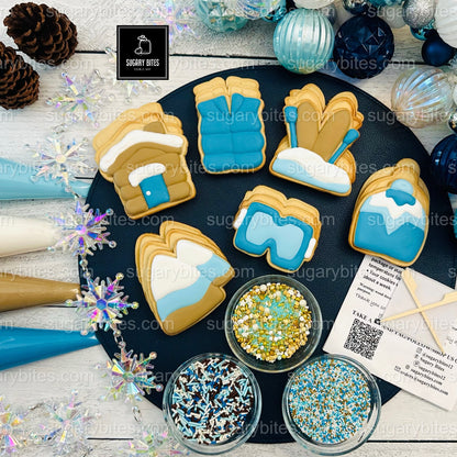 Winter Cookie Kit, Winter Wonderland Cookie Decorating Kit, DIY Christmas Cookie Set | Holiday Activity | Snow Theme Cookies | Holiday Kit