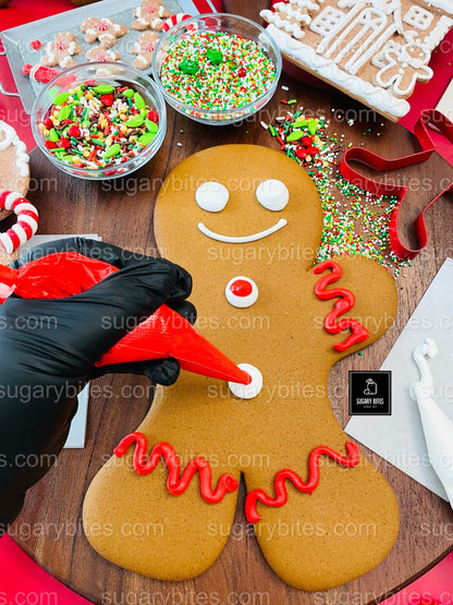 GIANT 11-Inch Gingerbread Man DIY Cookie Decorating Kit | GIANT Gingerbread Man Cookie Decorating Kit – Perfect Christmas Activity!