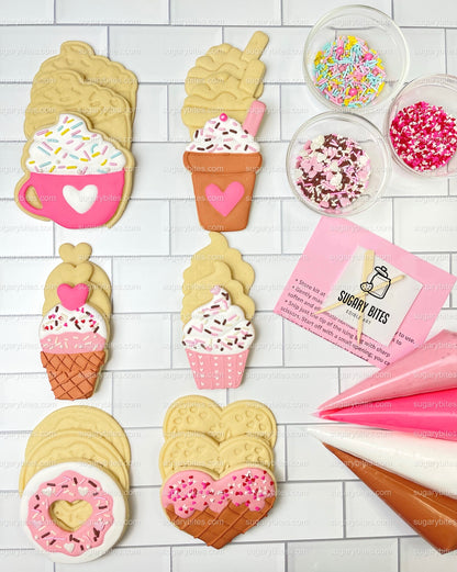 Sweet Treat Cookie Decorating Kit, Sweet Treat DIY cookie kit , **INCLUDES 24 ITEMS**, (Large Cookies), Deluxe Sprinkles Included with 4 Icing Bags!!!