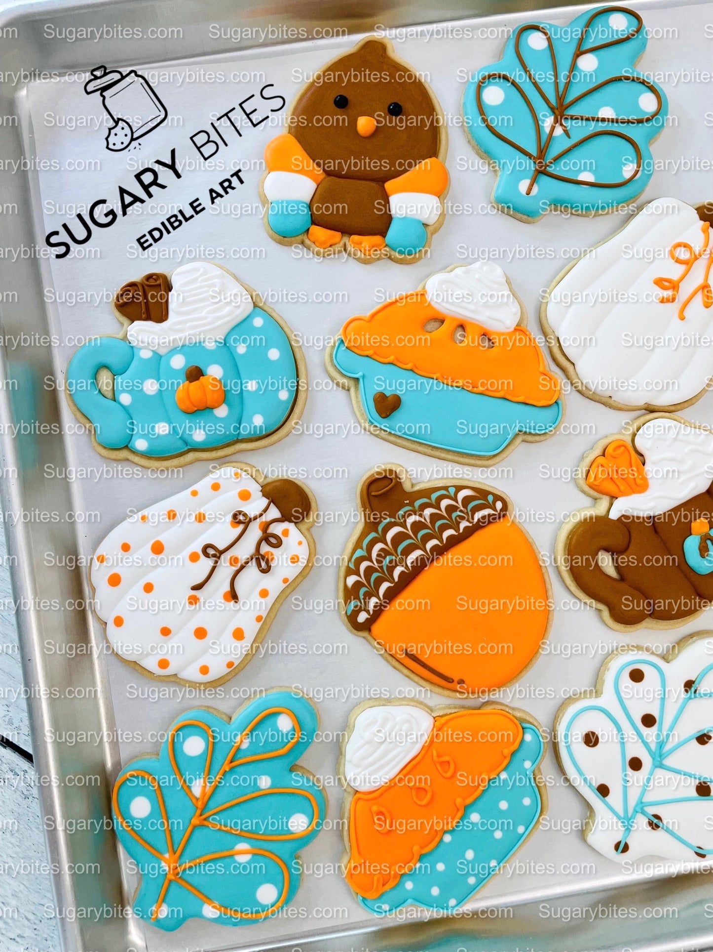 Fall Cookie Decorating Kit, ***INCLUDES 24 ITEMS*** (Large Cookies),Zoom Party Favors, W/ 4 Icing Bags and 3 Deluxe Sprinkles!