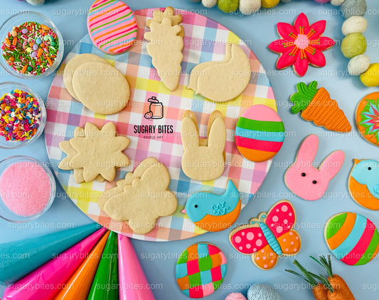 Easter Cookie Decorating Kit, DIY Spring Sugar Cookie Decorating Kit, **INCLUDES 24 ITEMS**, (Large Cookies)… with Deluxe Sprinkles!!!