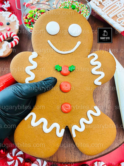 GIANT 11-Inch Gingerbread Man DIY Cookie Decorating Kit | GIANT Gingerbread Man Cookie Decorating Kit – Perfect Christmas Activity!