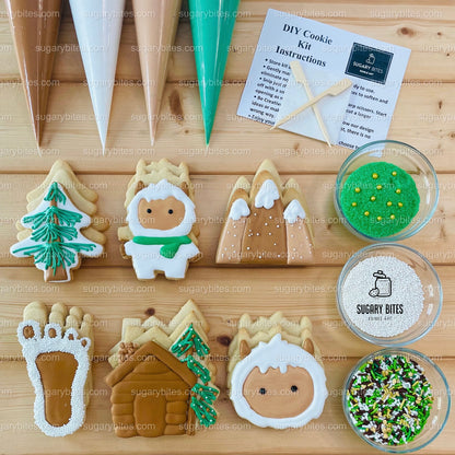 Winter Cookie Decorating Kit, Winter DIY Cookie Kit, (Large Cookies) ***INCLUDES 24 ITEMS*** With 4 Icing Bags & 3 Deluxe Sprinkle!!