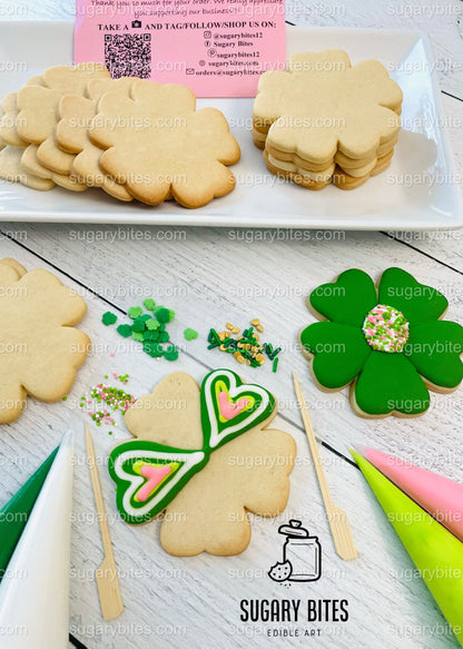 St Patrick’s Day Cookie Decorating Kit, St. Patrick’s Day DIY Cookie Kit, **INCLUDES 24 ITEMS** (Large Cookies), Included Deluxe Sprinkles