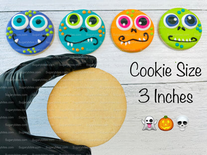 Halloween Cookie Decorating Kit, DIY Cookie Kit, (Large Cookies) ***INCLUDES 25 ITEMS***, Includes Deluxe Assorted Colors Icing Eyes!