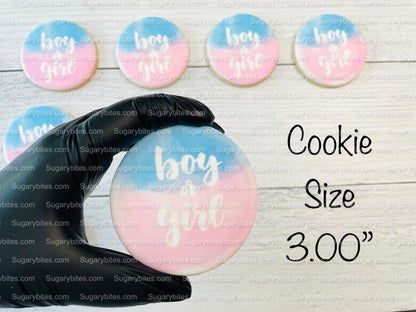 Gender Reveal Cookies, Baby Shower Cookies, (Includes 12 Large Cookies), baby shower favors, Baby Gender Reveal Cookies!