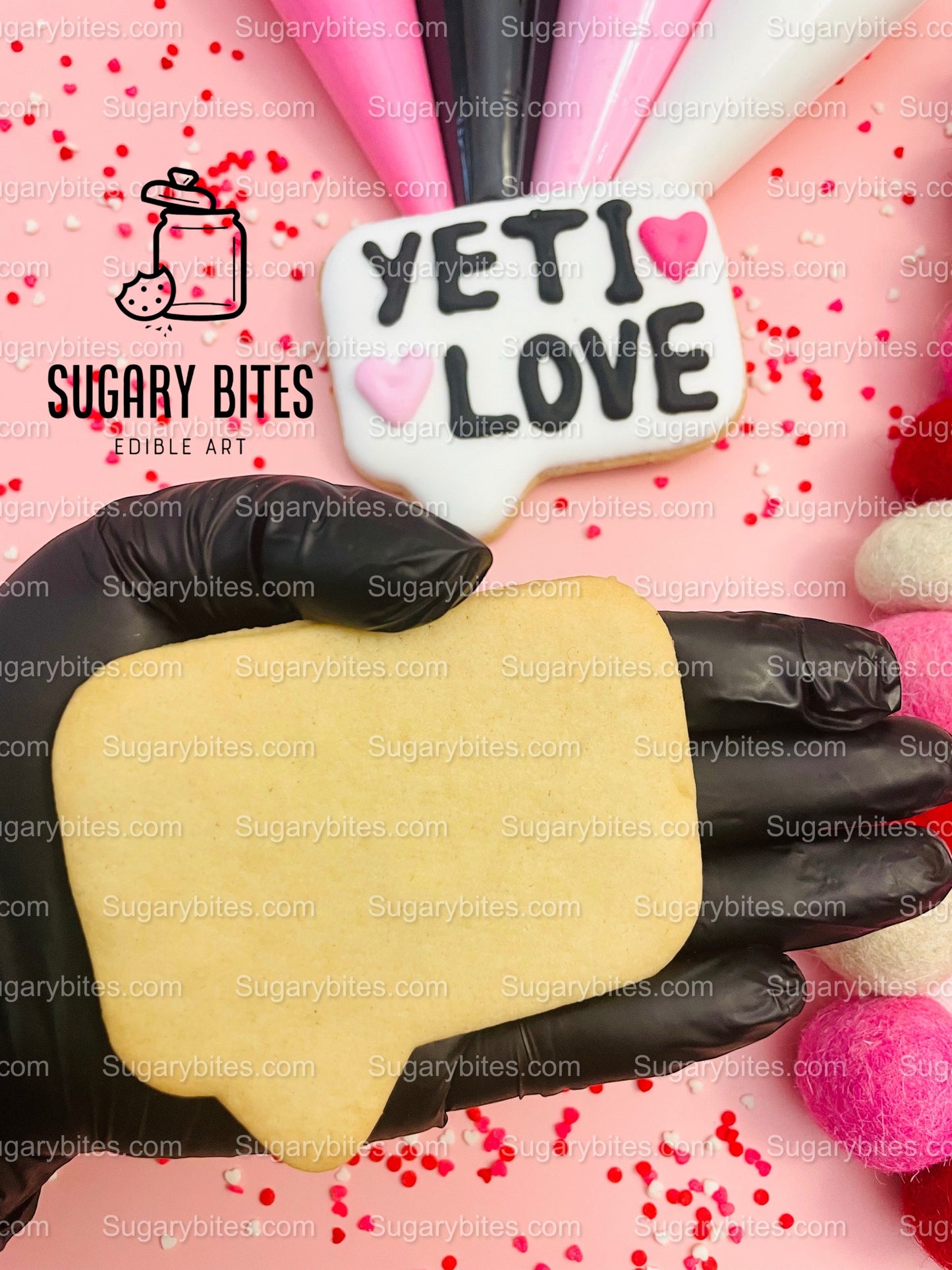 Valentines Cookie Decorating Kit, Heart DIY Cookie Kit, **INCLUDES 24 ITEMS** (Large Cookies), Deluxe Sprinkles Included!!!